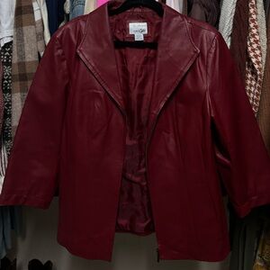 East 5th Women's Burgundy Leather Jacket